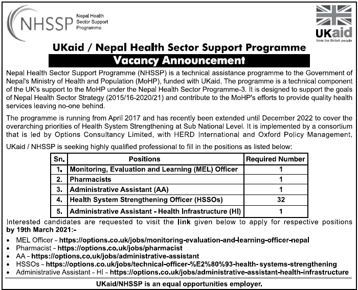 UKaid / Nepal Health Sector Support Programme