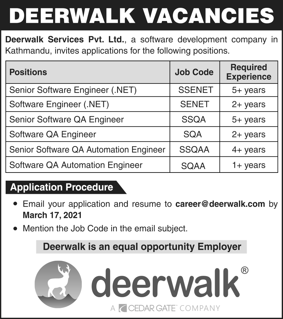 deer walk vacancies